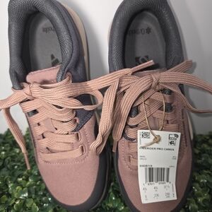 adidas Womens Freerider Pro Canvas Sneakers in Dusty Pink and Charcoal